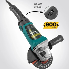 Resim Anadolu Strong DM803 Devir Ayarlı Spral Taşlama Makinası Avuç Içi Taşlama 115 mm 2 Adet Disk Hediye 