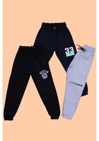 Resim Panios Kids 3'lü Boston-33 Elsi-düz Baskılı Erkek Çocuk Siyah-lacivert-gri Eşofman Altı Çok Renkli 