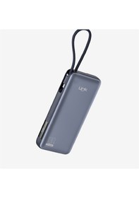 Resim P131 Premium 130w Dijital Ekranlı Dahili Type-c Kablolu 20000 Mah Füme 