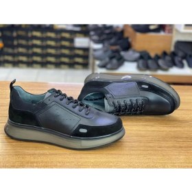 Resim Marcomen 15431 Erkek Günlük Deri Şeffaf Ithal Taban Sneakers Ayakkabı Siyah 