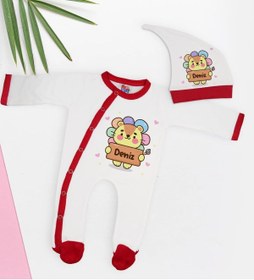 Resim Bitmeyen Kartuş Bk Kids Kişiye Özel Bebek Kıyafeti, Bebek Giyim Hediyesi, Tulum Zıbın Ve Kukuletalı Şapka Seti-10 
