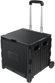 Resim valkyrie Katlanabilir İki Tekerlekli Alışveriş ve Depolama Çantası – Kapaklı Teleskopik Çekme Kolu K 