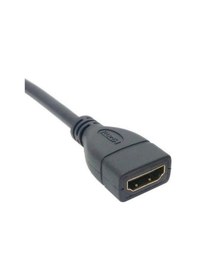 Resim Alfais 4666 Hdmi Dişi Erkek Uzatma 90 Derece Dirsek Kablosu 0.5 Metre 