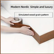 Resim 1/13 Adet Kendinden Yapışkanlı PVC Malzeme Duvar Sticker, Dolap Kapıları, Masa Üstleri, Pencere Kenarları, Mutfak Kapıları, Sandalyeler vb. İçin Ahşap Desenli 