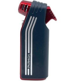 Resim Parmida Tek Torch Jet Alev Pipo Çakmağı Dahili Pipo Kaşığı - Kırmızı/Siyah 