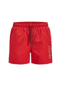 Resim Jack & Jones Jpstmauı Jjswım Logo Akm Kırmızı Erkek Çocuk Şort 000000000102257547 Kırmızı 