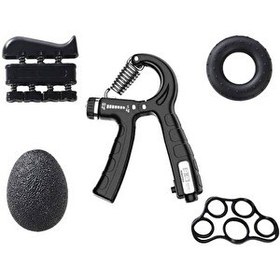 Resim Valkyrie 5-60 KG 5'li El Parmak Bilek Güçlendirici Egzersiz Aleti Seti 