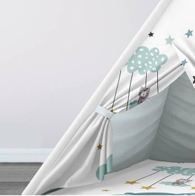 Resim instababyrooms Çocuk Oyun Çadırı Uyuyan Ayıcık ve Gökyüzü Dijital Baskılı 