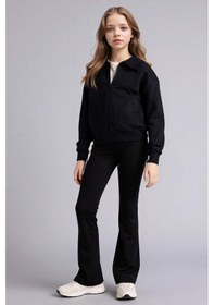Resim Defacto Kız Çocuk Slim Fit Dar Kesim Pantolon G5444a825wnbk81 Siyah-bk81 