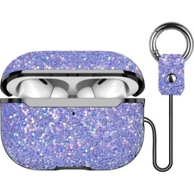 Resim Hobilinka Onegif Airpods 2 (2.nesil) Bright Simli Airpods Kapak - Derin Mor 