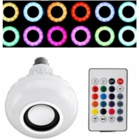 Resim Qasul Bluetooth Hoparlör Akıllı Rgb LED Ampul Lamba 