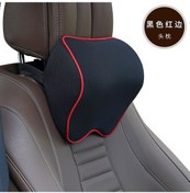 Resim Neevoyu Otomobil Bilek Yastığı - Hafıza Pamuklu Boyun Desteği - Dayanıklı Ve Kompakt - Siyah Kırmızı Kenar Tekli 