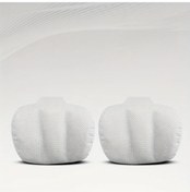 Resim Honeybeeshop İnci Beyazı Lüks Araba Koltuk Yastığı Delikli Tasarım Ayarlanabilir Başlık Konfor Destek 