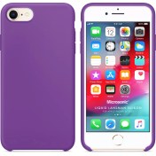 Resim Apple Iphone Se 2022 Kılıf Liquid Lansman Silikon Menekşe Moru Microsonic