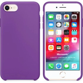 Resim Apple Iphone Se 2022 Kılıf Liquid Lansman Silikon Menekşe Moru 