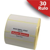 Resim Kalite Barkod 80x30 Termal Etiket | 30 Rulo Barkod Etiketi 