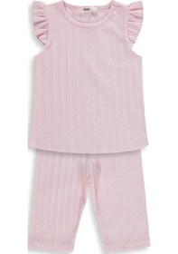 Resim Civil Girls Kaprili 2-5 Yaş Pijama Takımı - Pembe 