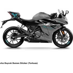Resim Motiker CFMOTO 250SR ARKA KUYRUK TURKUAZ DUMAN PARÇALI KAPLAMA STICKER ETİKET MODELİ 