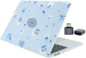 Resim McStorey MacBook Pro 13 inç M1 M2 Uyumlu Sert Kapak Kılıf | Çiçek Desenli Koruyucu Tasarım | Alt + Üst Kapak | 360° Çizilmeye Dayanıklı Laptop Kılıf Açık Mavi 