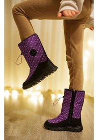 Resim GİMER - Lastikli Mor Baskılı Paraşüt Kar Botu - COOL0504G Mor 