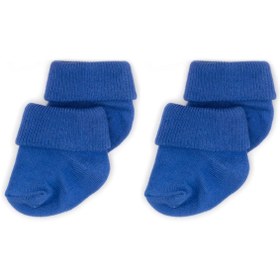 Resim Novibaby 2'li Bambu Bebek Çorap I Navy Blue I Lacivert Yenidoğan Kız Erkek Bebek Çorabı 