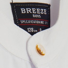 Resim Breeze Erkek Çocuk Gömlek Armalı Düğmeli 8-12 Yaş, Beyaz 