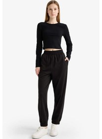 Resim Defacto Beli Lastikli Jogger Eşofman Altı X5391az25wnbk81 Siyah 