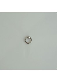 Resim 316 L Çelik Küçük Topçuklu Düz Halka Göbek Piercingi 6 Mm Silver Renkli 