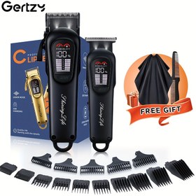 Resim 2'si 1 Arada Set, Elektrikli Erkek Saç Kesme Makinesi Saç Değiştirme, Sakal Düzeltici, Erkek Saç Kesme Makinesi Sakal Düzeltici, USB Şarjlı Dijital Ekranlı, Elektrikli Saç Kesme Makinesi, Ev Kullanımı Araçları, Ev Sakal Saç Güzellik Seti, Tatil Hediyesi Gönderin 