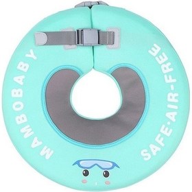 Resim Mambobaby Emniyet Kemerli Bebek Yüzme Boyun Simidi - Yeşil Çok Renkli 
