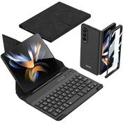 Resim AktarMobile Galaxy Z Fold 4 Uyumlu Klavyeli Kılıf Bluetooth Keyboard & Kapak & Ekran Koruyucu Set 