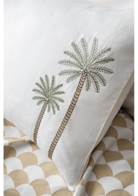 Resim Çift Kişilik Morocco Yatak Örtüsü Takımı Bej 