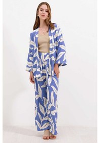 Resim Bigdart Gabria Desenli Kimono Takım Mavi 
