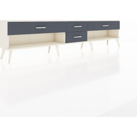 Resim Arges Tv Ünitesi 4 Çekmeceli 220x30x51 Aytaşı-antrasit Antrasıt/antrasıt - Aytası 
