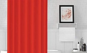 Resim Jackline Banyo Duş Perdesi 0010 Kırmızı Tek Kanat 1x180x200 