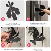 Resim Vkemall Kadınlar İçin Ev Güvenlik Kilit Sistemi - Kapı Blokaj Cihazı Siyah 