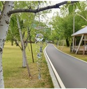 Resim Willowhaven Yeşil Kristal Rüzgar Gülü - Sonsuz Dönüş Paslanmaz Çelik Bahçe Dekoru 