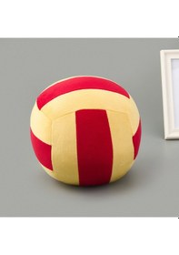 Resim Soft Voleybol Topu Figürlü Yastık - Kırmızı / Sarı - 20 Cm 