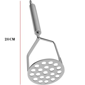 Resim Depa Paslanmaz Çelik Saplı Patates Ezici Pratik Mutfak Gereci 24 cm 