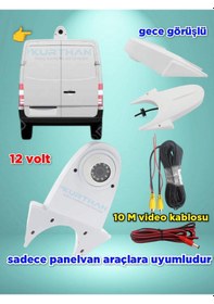 Resim Gece Görüşlü Teleskop Tip Araç Geri Görüş Beyaz Tepe Kamera 12 V 