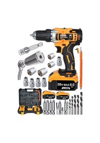 Resim Mager Max-xr 58 Vv8ah Akülü Şarjlı Vidalama Matkap Ve Efsane Gator 3 Lü Soket Izleyin 