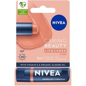 Resim Nivea Caring Beauty Lip Cheek SPF 30 - Yanak ve Dudak Renklendirici Nude 4.8g 