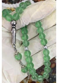 Resim AKİK DOĞAL TAŞ YEŞİL TESBİH KÜRE MODEL 