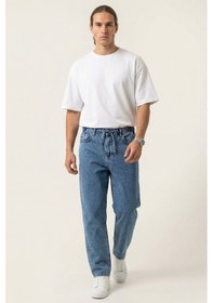 Resim Bigdart Erkek Rahat Kesim Baggy Jean Pantolon 30075 - İndigo 