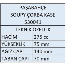 Resim Paşabahçe 530041 Soupy Çorba Kase 275CC - 6 Adet 