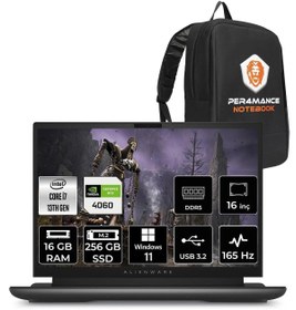 Resim Dell Alienware M16 i7-13700HX 16GB RAM 256GB SSD RTX4060/8GB 165HZ 16 QHD+ W11 