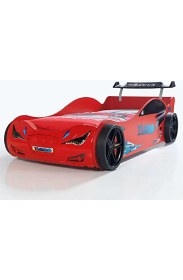 Resim Süpers Rüzgarlıklı Arabalı Yatak Kırmızı 