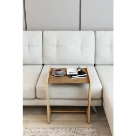 Resim Jest Dekor Konsept Hilal C Sehpa – Koltuk Kenarı Servis Sehpası | Laptop, Kahve, Kitap Sehpası 