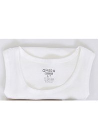 Resim 3 Adet Omera Organik Kumaş Ribana Erkek Çocuk Atlet 4002 Beyaz 