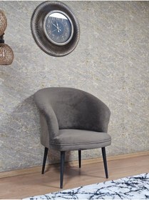 Resim ZAFİR Tekli TEDDY Siyah Boyalı Sivriltme Ayak Çay Seti Koltuk Tekli Berjer , Balkon, Salon, Ofis 